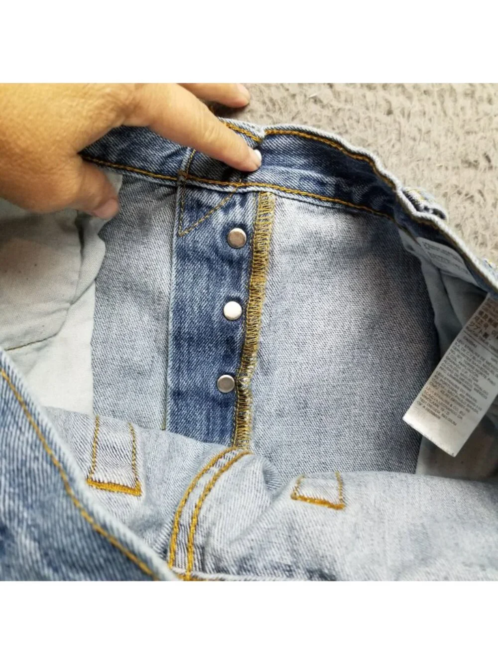 Levis Jeans Mens 36x29 Blue 501 Cotton Denim Button Fly Straight *Read*